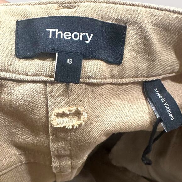 Theory | 6 Women’s Stretch Khaki Beige Tan Work Pants Comfy Soft Everyday Casual - Picture 8 of 12